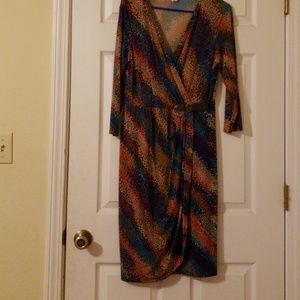 V neck business casual dress